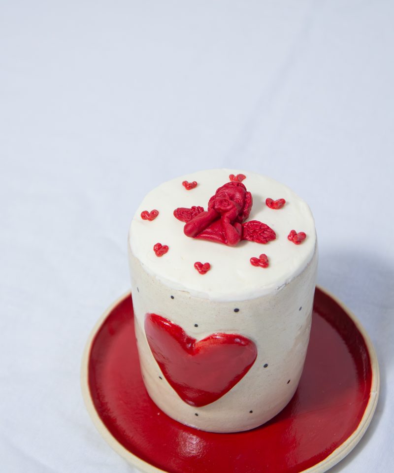 Caneca e pires "Te Amo"